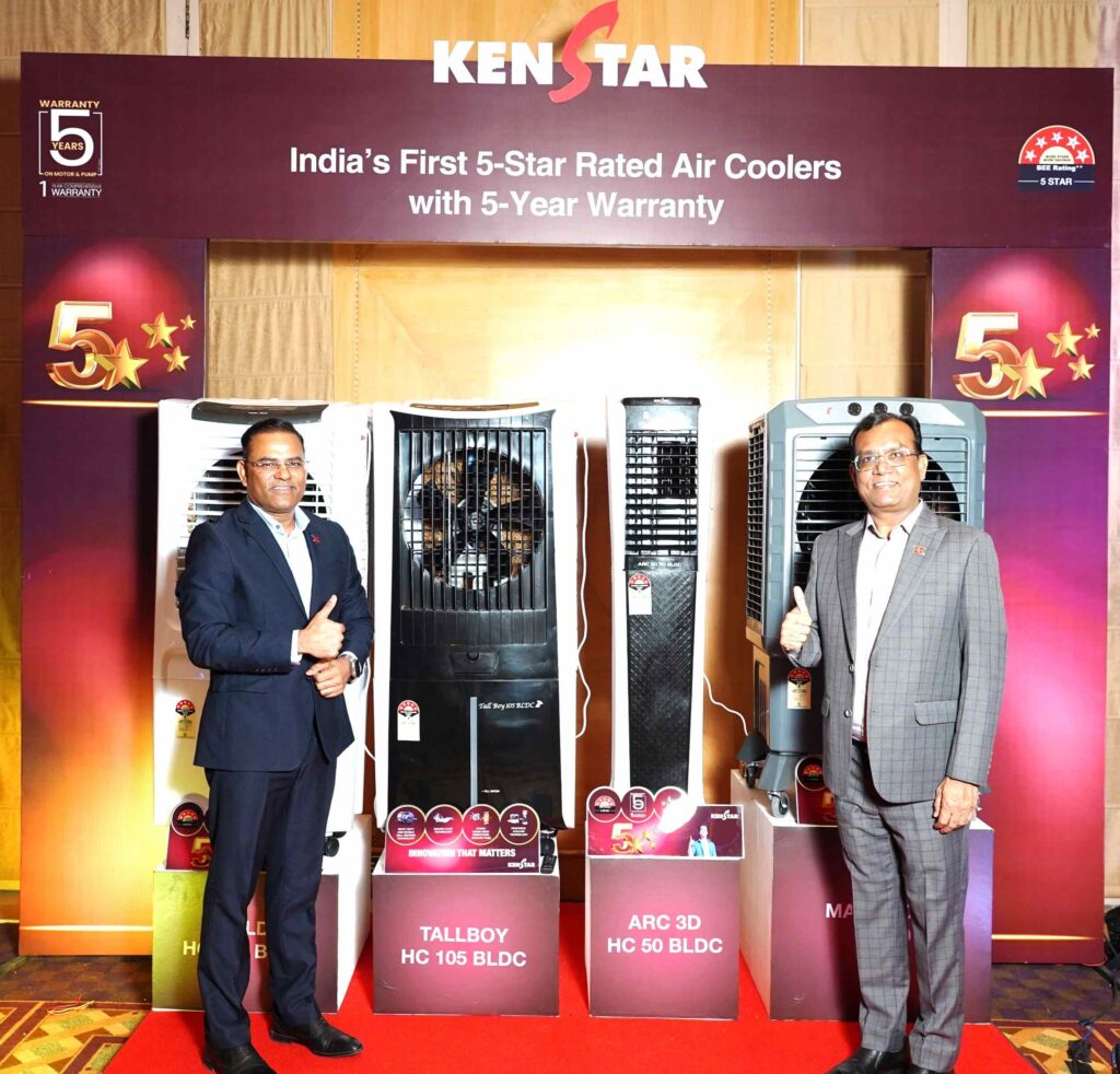Kenstar introduces “India’s first energy efficient 5-Star rated Air Cooler range” with 5 Years Warranty