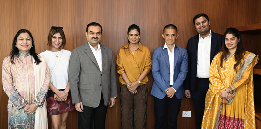 Chairman Gautam Adani Welcomes First Passengers as Navi Mumbai International Airport Takes Flight