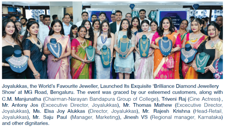 JOYALUKKAS UNVEILS ITS SPECTACULAR ‘DIAMOND JEWELLERY SHOW’ IN MG ROAD, BENGALURU