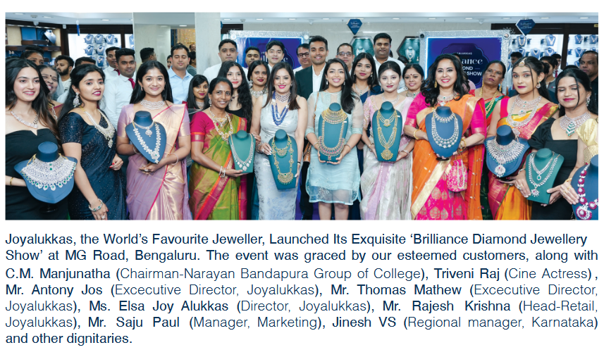 JOYALUKKAS UNVEILS ITS SPECTACULAR ‘DIAMOND JEWELLERY SHOW’ IN MG ROAD, BENGALURU
