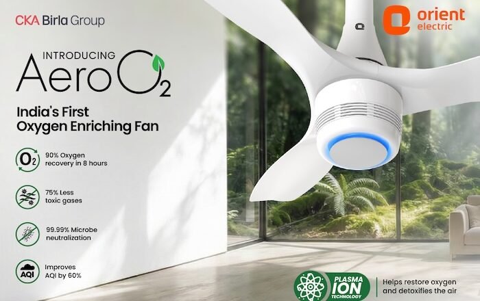 Orient Electric Launches India’s First Oxygen-Enriching Fan Aero O2.