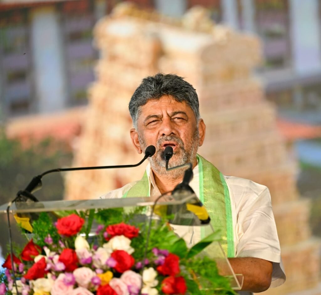 Chief Minister D.K. Shivakumar inaugurated the Sri Shanmukha Subramanya Temple at Lingadheeranahalli, Banashankari 6th Stage, Bengaluru.